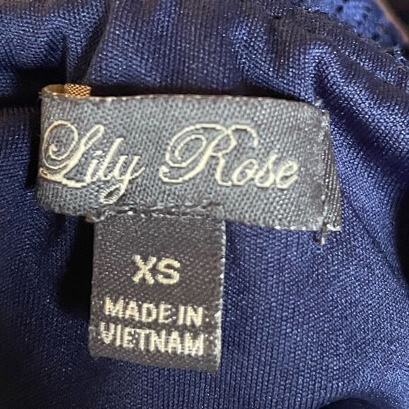 Lily Rose Maxi Dress w/Knit Top & Lined Floral Chiffon Skirt (Size: XS) - Picture 8 of 11